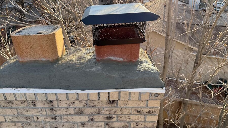 Chimney after L&L installed a new cap, replaced the flue liner, and sealed the crown