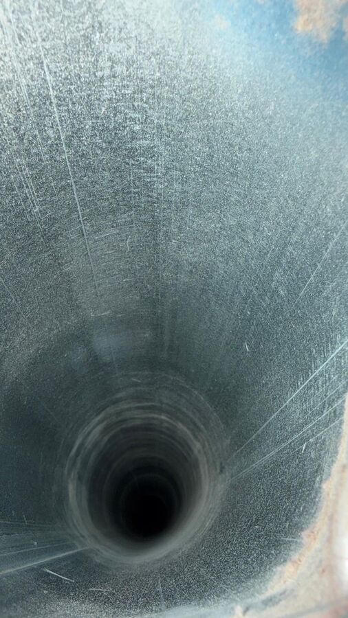 Same dryer vent line clean and clear after L&L's cleaning