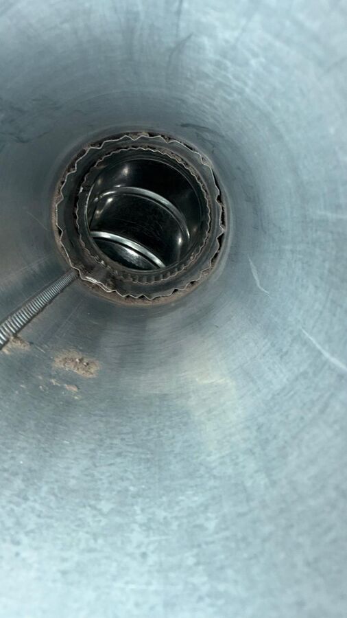 Dryer vent joint clean and clear after L&L's cleaning